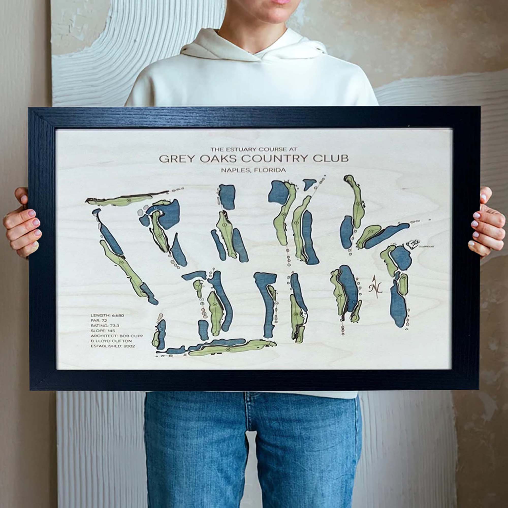 Custom Golf Course Map, Golf Art, Goft Wood Sign, Gift For Golfers, Golf Gifts for Him