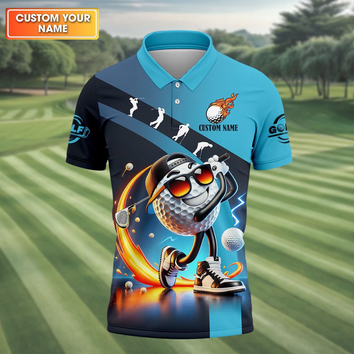 Things I Do In My Spare Time Custom Men's Golf Polo Shirt, Golf Presents For Dad