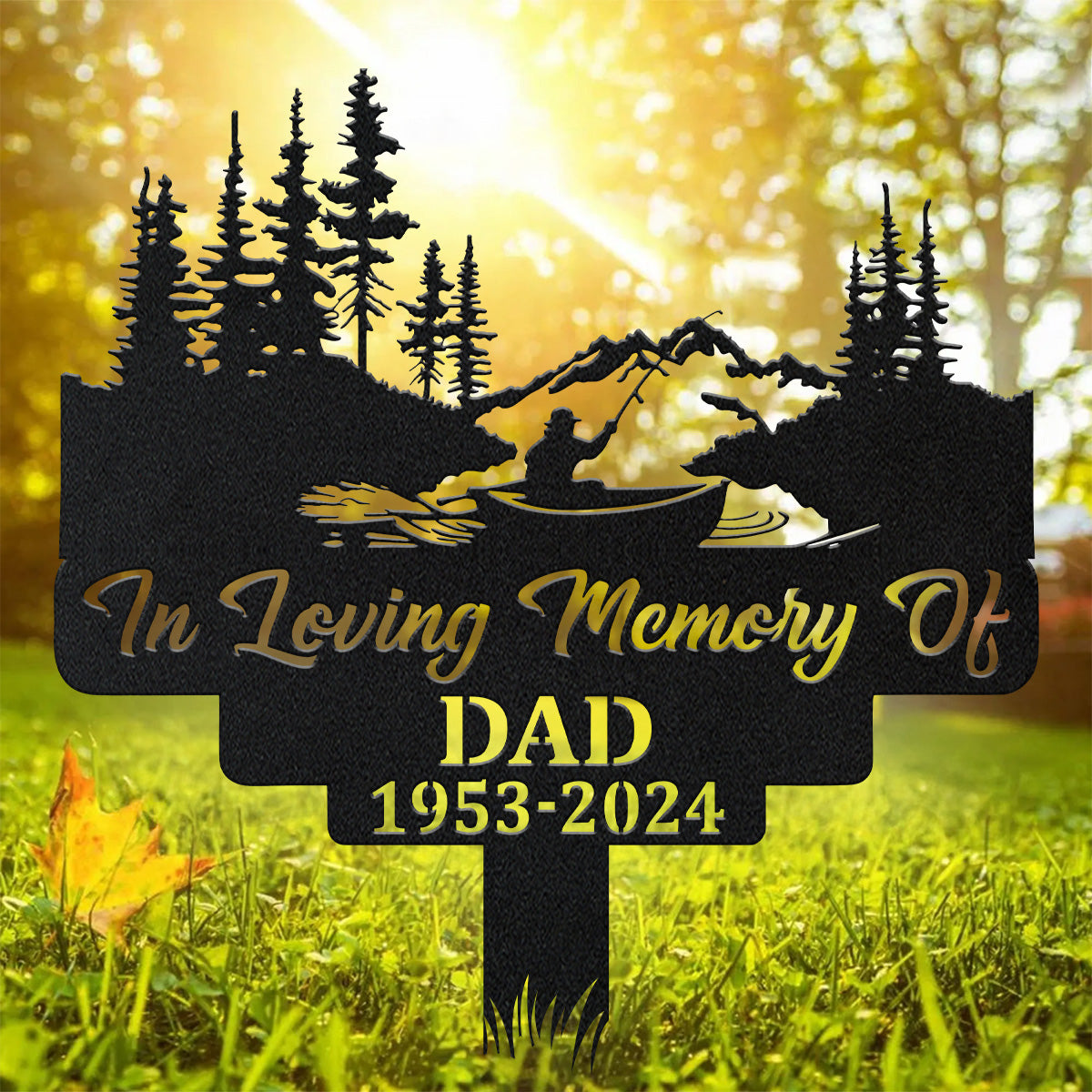 Dad Sympathy, Personalized Metal Name Signs, Backlit Metal Sign, Metal Garden Stakes, Memorial Gift