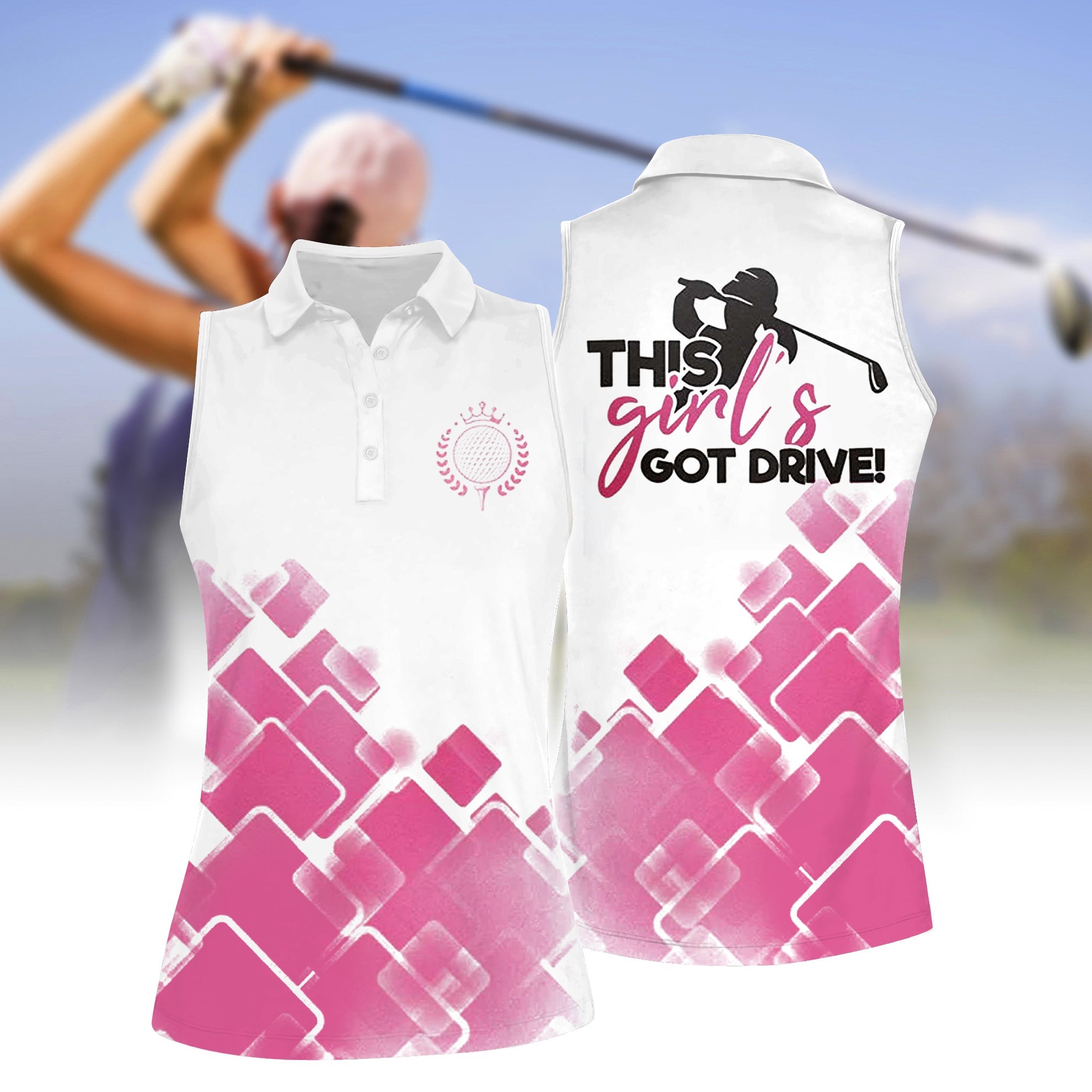 This Girl's Got Drive Funny Womens Golf Polo Shirt, Womens Golf Gifts