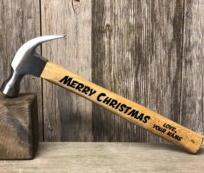 Merry Christmas Laser Personalized Engraved Hammer, Framing Hammer, Father's Day Gifts