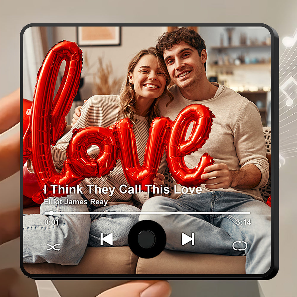 Custom Music & Photo Fridge Magnet, Couples Fridge Magnet, Valentine's Day Gift