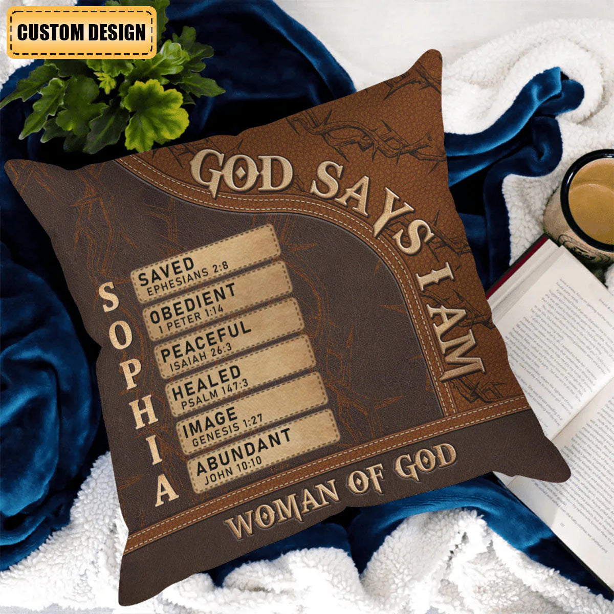 Men Of God Pillow, Father's Day Gift, Christian Gifts For Men, Christian Pillow