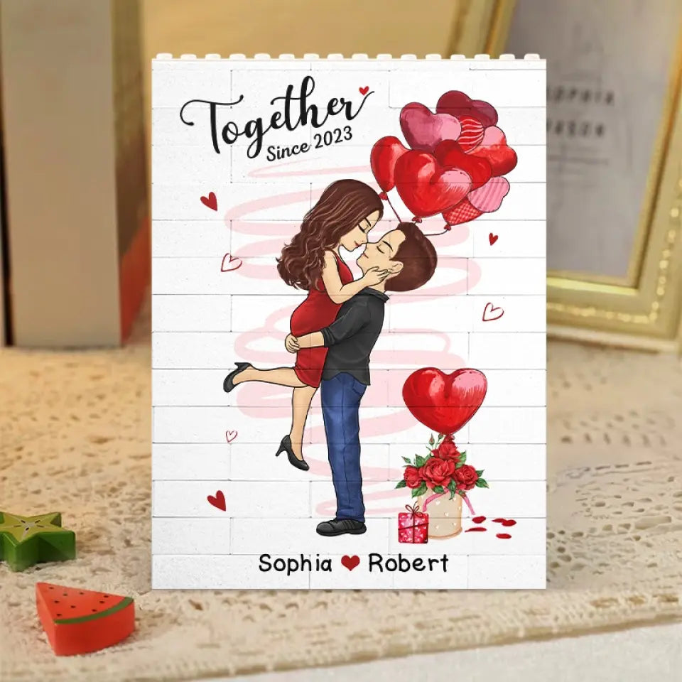 Couple Personalized Brick Blocks, Gift For Couple, Valentine Gifts Idea