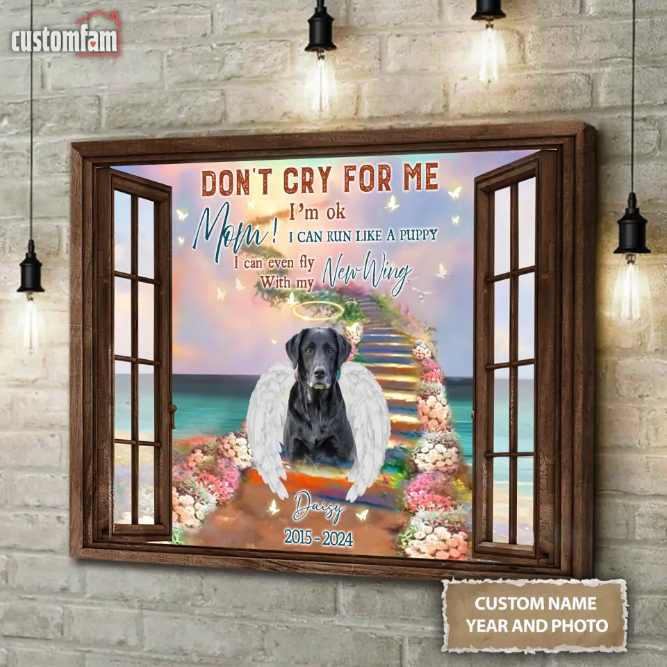Personalized Photo Canvas Prints - Dog Loss Gifts, Pet Memorial Gifts, Dog Sympathy - Don't Cry For Me