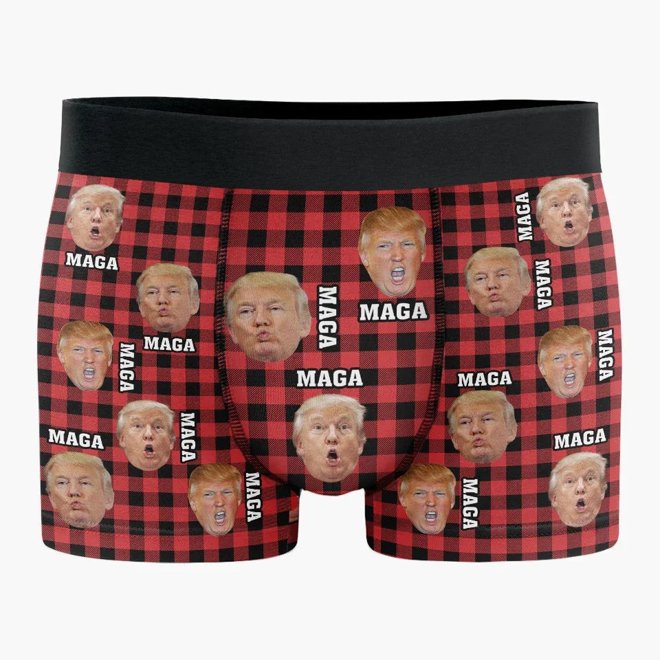 Trumpmaga US Election Boxer Briefs, Funny Mens Underwear, Men's Boxers