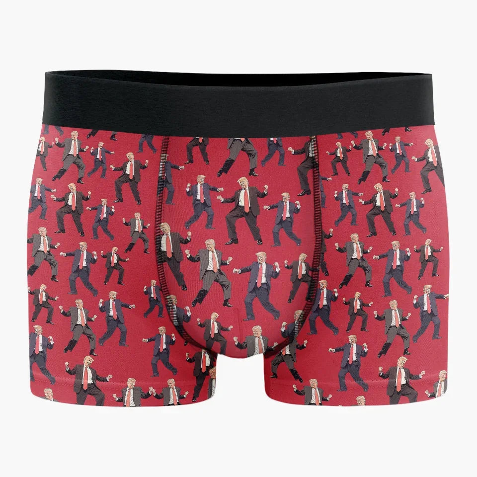Trump Dance US Election Boxer Briefs, Funny Mens Underwear, Men's Boxers, Trump Gifts