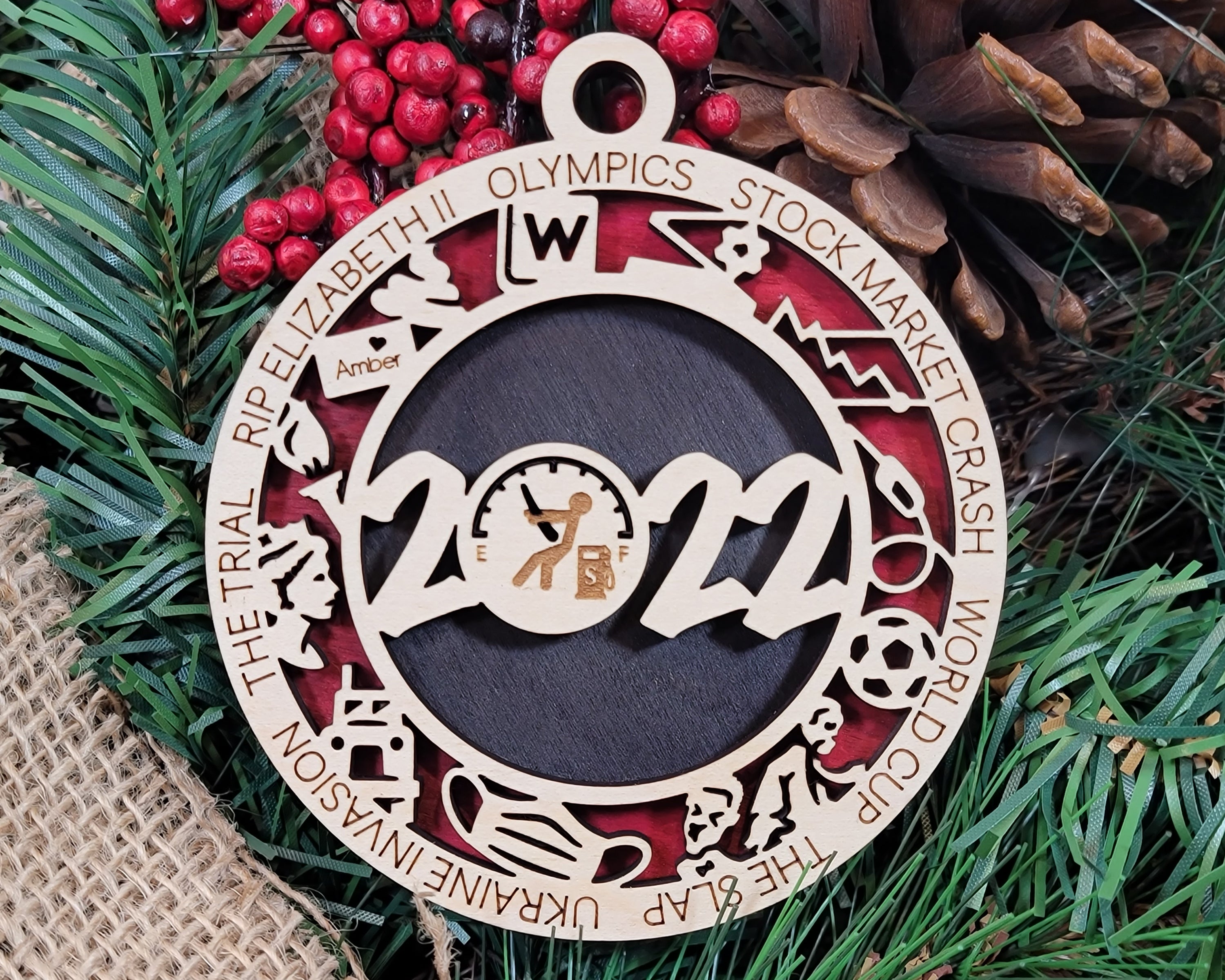 2022 A Year To Remember, Gas Ornament, Commemorative Ornament, 2-Layer Wood Ornaments