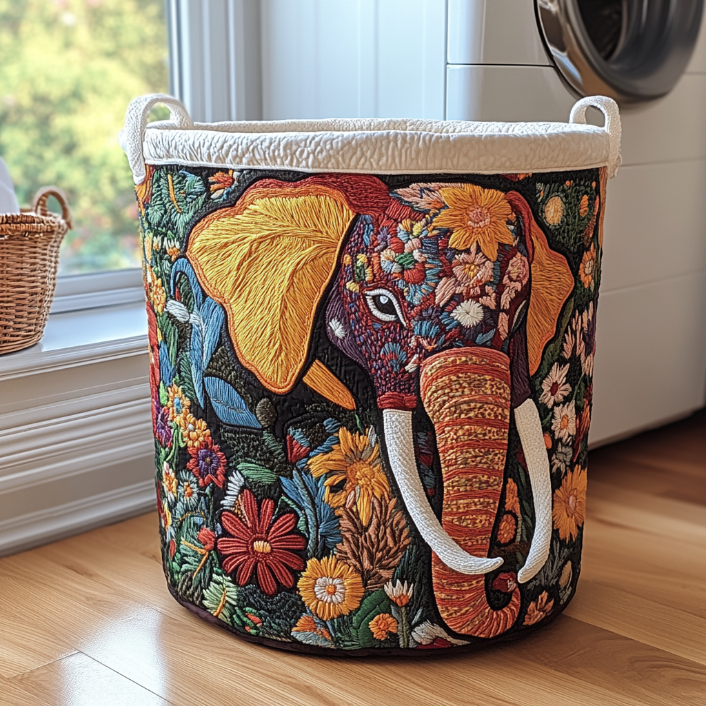 Bold Elephant Laundry Basket Laundry Gifts, Housewarming Gift Ideas, Mother's Day Gifts