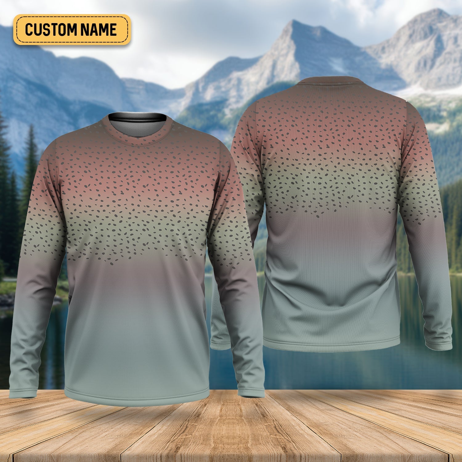 Rainbow Brook Trout Skin UPF Fishing Shirts, Hooded Sun Shirt, Personalized Fishing Gifts, UV Shirts For Men