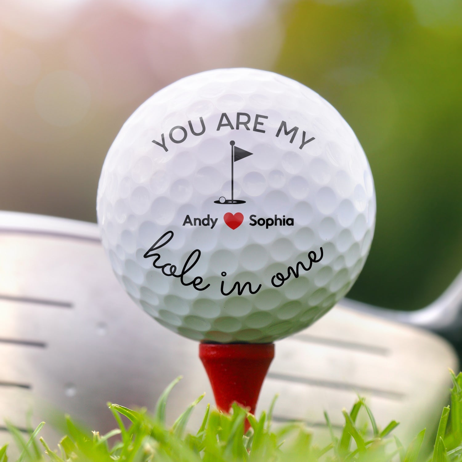 You Are My Hole In One Golf Couple Custom Golf Ball, Valentine's Day Gifts, Gift For Golfer
