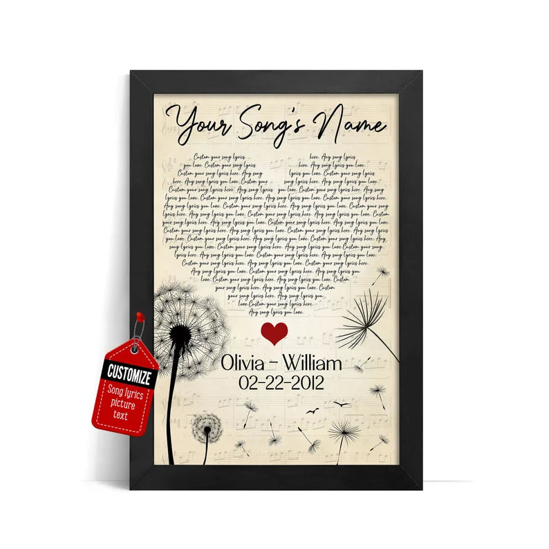 Love Story With Custom Song Lyrics For Couple, Best Anniversary Gifts For Her