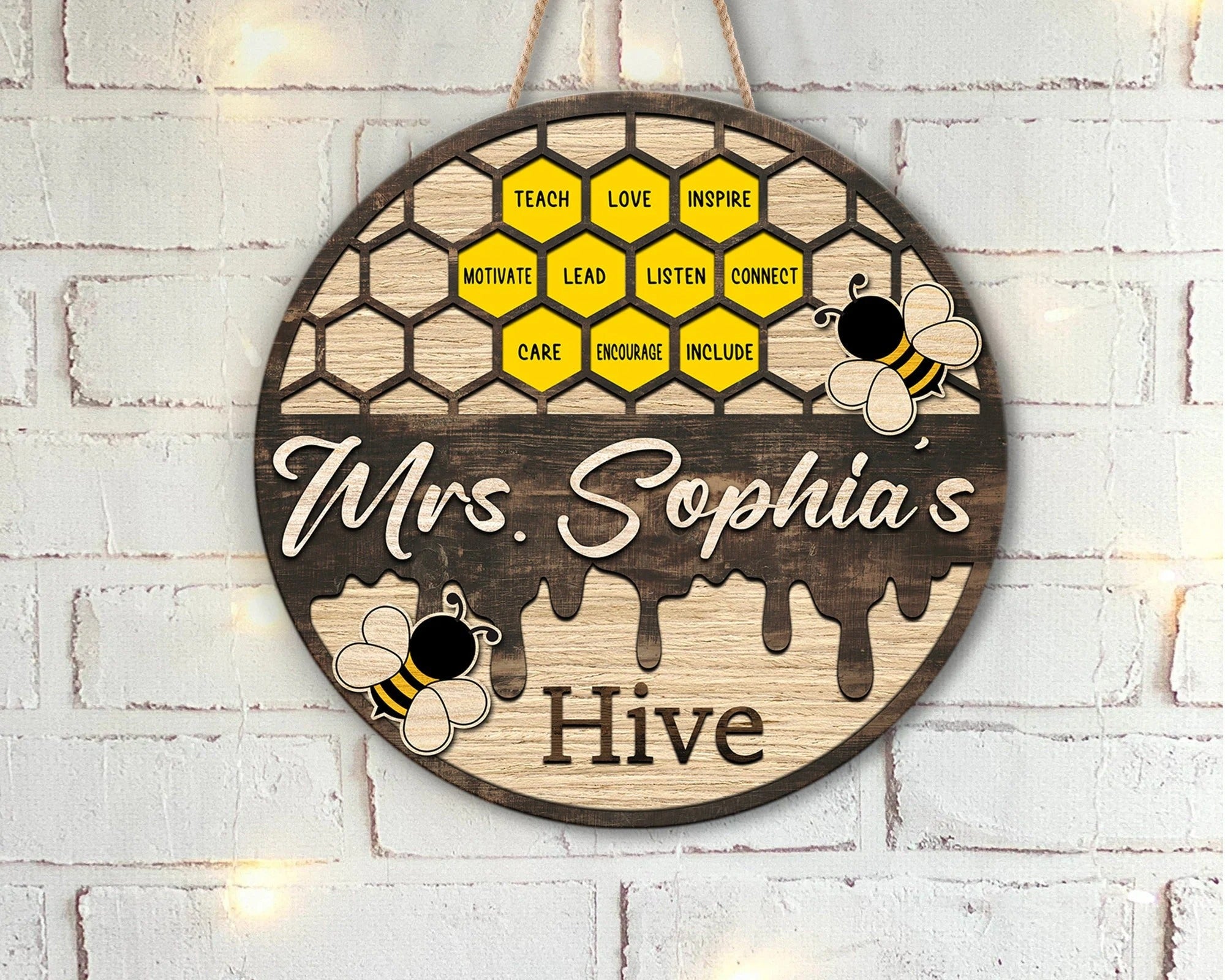 Teacher Door Hanger, Teacher Appreciation Gifts, Teacher Name Sign, Teacher Gift, Wooden Welcome Sign, Back To School