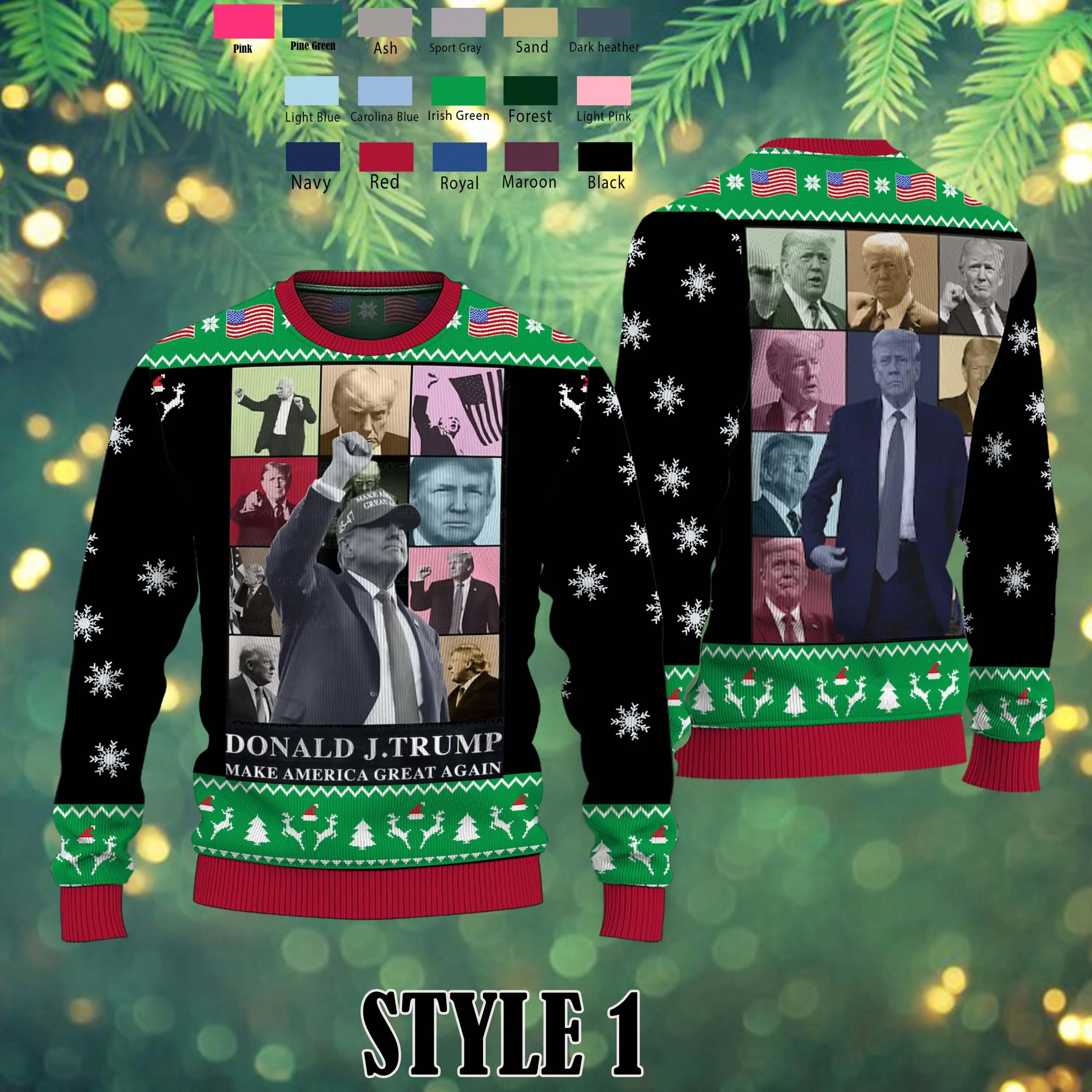 Trump2024 Ugly Sweater, Funny Political Shirts, Christmas Gifts