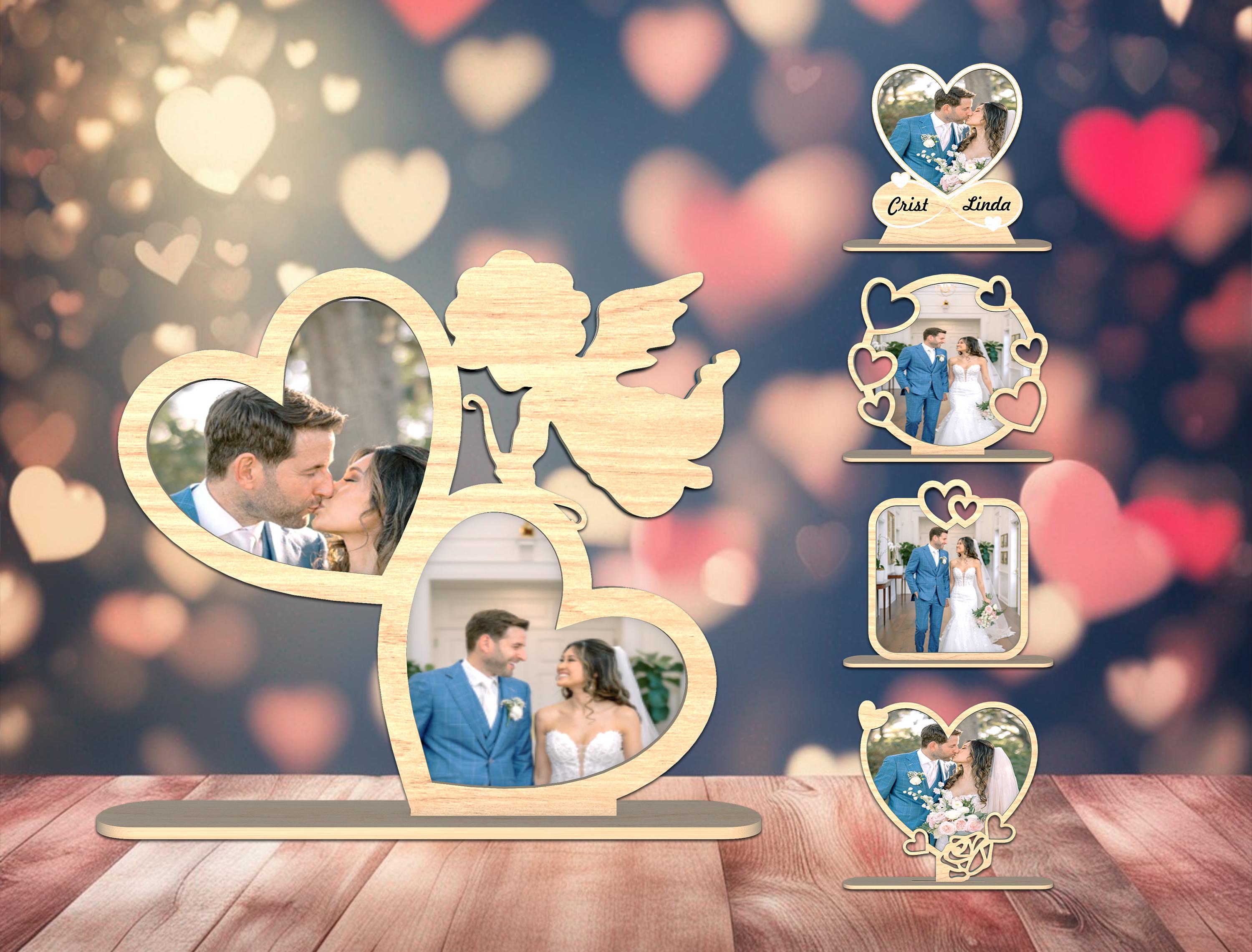 Personalized Valentine's Day Photo Frame, Anniversary Photo Frame, Gift For Couple