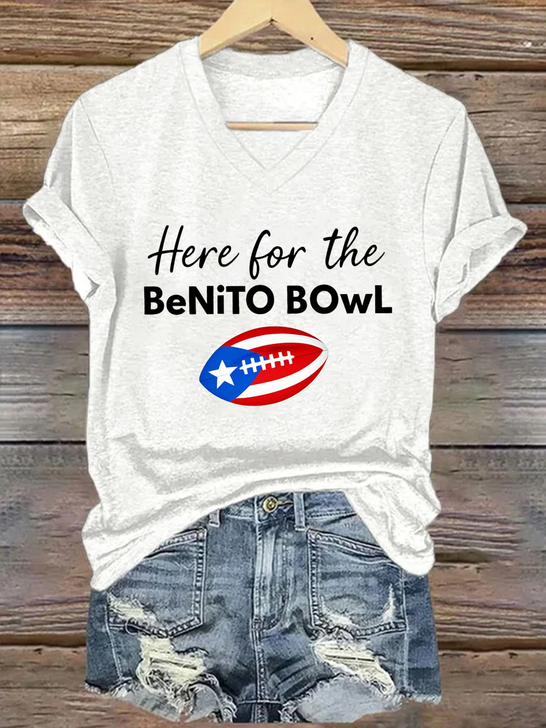 Here For Benito Bowl Tee, Bad Bunny Puerto Rico Shirt, Game Day Shirt, LX Super Bad Game Day Bunny Shirt