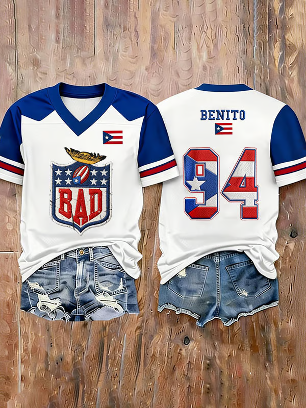 Bad Bunny Benito Bowl 94 Shirt, Bowl Football Tee With Puerto Rico Flag Bad Bunny Gift