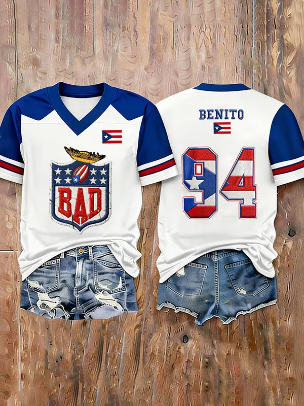 Benito 94 LX Half Time Shirt, Bad Bunny Football Tee With Puerto Rico Flag Bad Bunny Gift