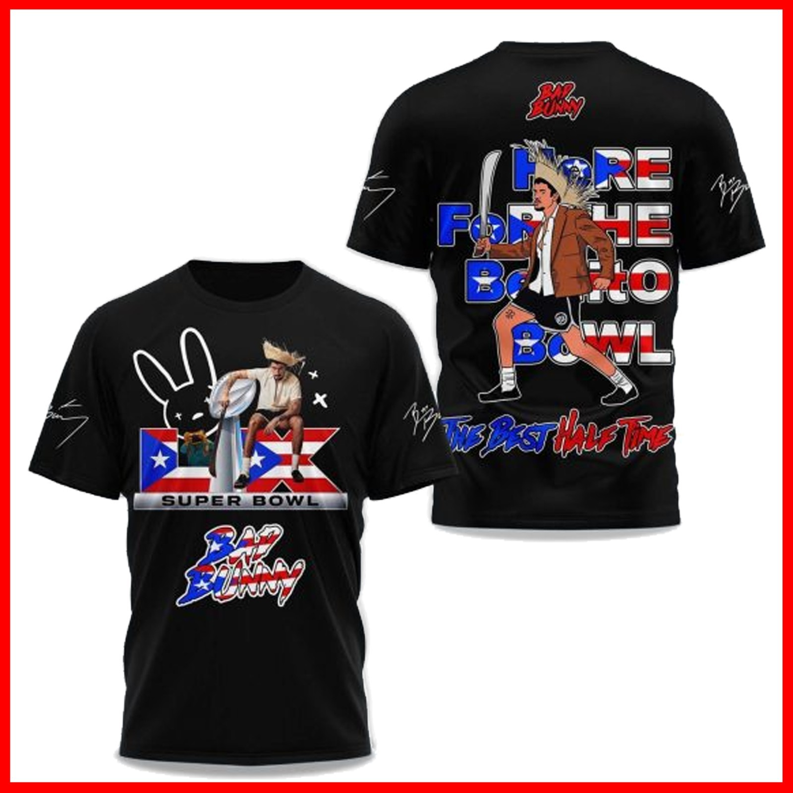 Benito Bowl Bad Bunny Bowl Halftime Shirt Football Vneck Shirt, Game Day Shirt