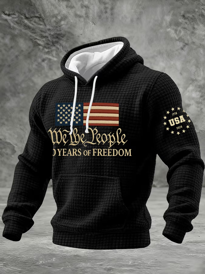 250th Anniversary Of Freedom We The People Black Hoodie, Pullover Hoodie 4th Of July Gift