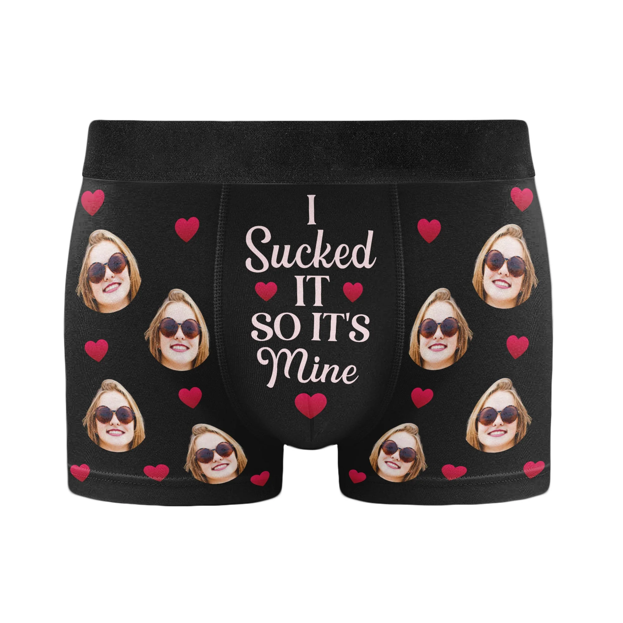 I Sucked It So It's Mine Custom Photo Boxer Briefs, Funny Mens Underwear, Men's Boxers, Valentine Gift Ideas For Him
