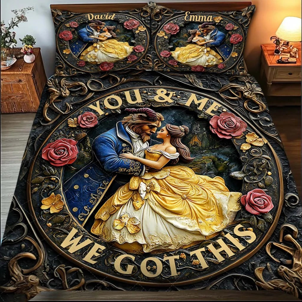 You & Me We Got This Fairytale Couple Bedding Set, Couple Anniversary Gift, Cool Valentine Gift