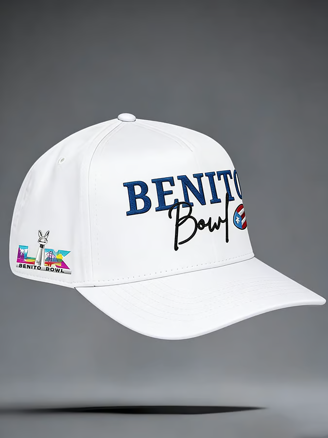 Bad Bunny Benito Bowl Half Time Puerto Rico Flag Printed Hat Benito Bowl 2026 Baseball Hat Cap