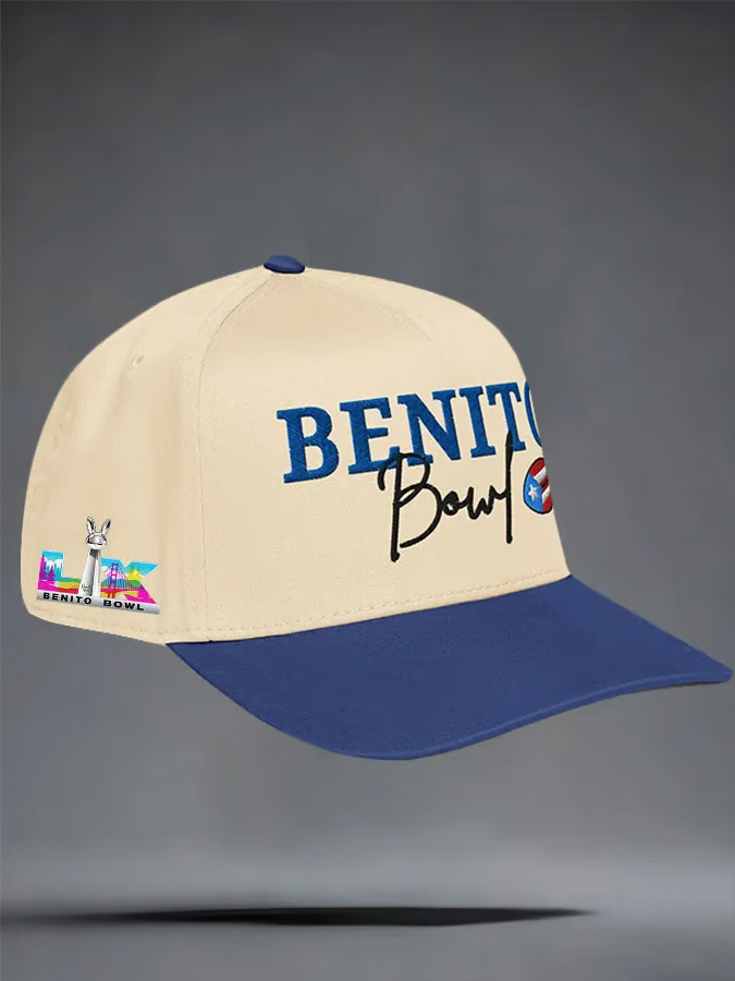 Bad Bunny Benito Bowl Half Time Puerto Rico Flag 2 Tones Hat Benito Bowl 2026 Baseball Hat Cap