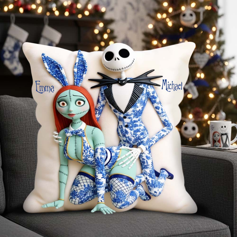 I Love You Toile De Jouy Couple Pillow, Funny Couple Valentines Pillow, Funny Gift For Couple