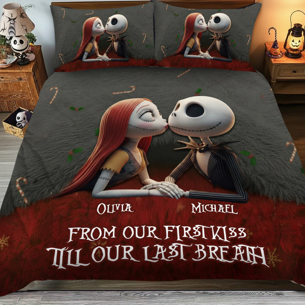 From Our First Kiss Nightmare Couple Quilt Bed Set, Couple Bedding Set, Couple Valentine Gift