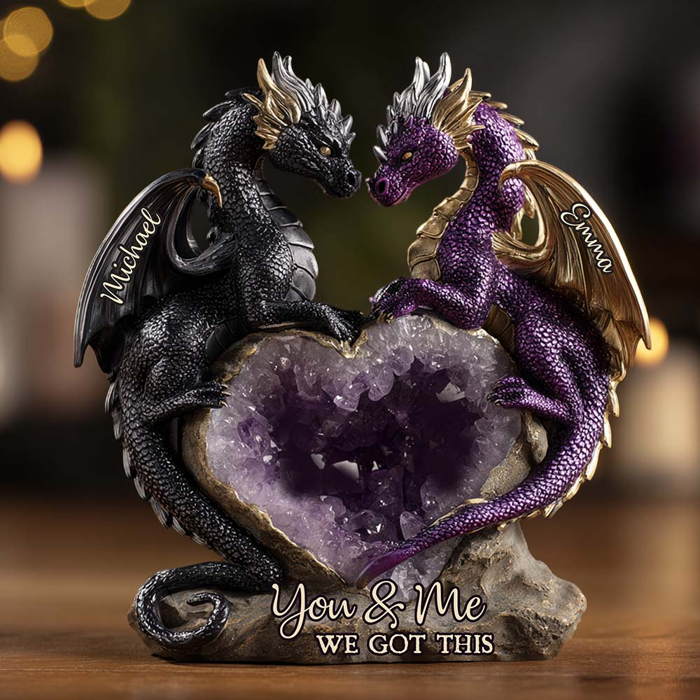 You & Me We Got This Dragon Couple Shape Acrylic Plaque, Valentine Couple Gift, Anniversary Gift