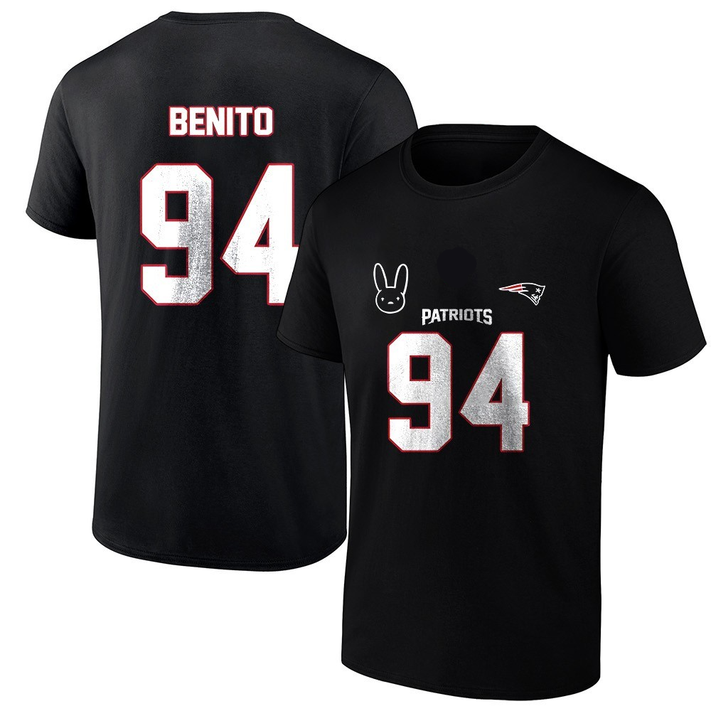 New England Patriots Bad Bunny Super Bowl 2026 Football Benito 94 Shirt Urban Style Jersey