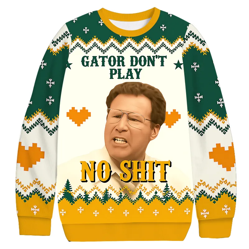 Gator Don't Play The Other Guys Ugly Sweater, Funny Christmas Ugly Sweatshirt, Xmas Ugly Sweater