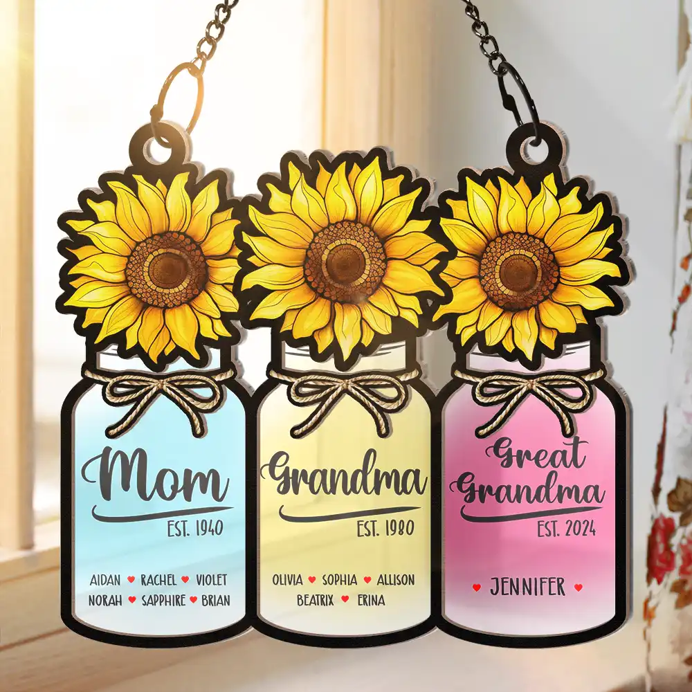 Mom Grandma Great Grandma Suncatchers For Windows, Mother's Day Presents, Gift For Grandma