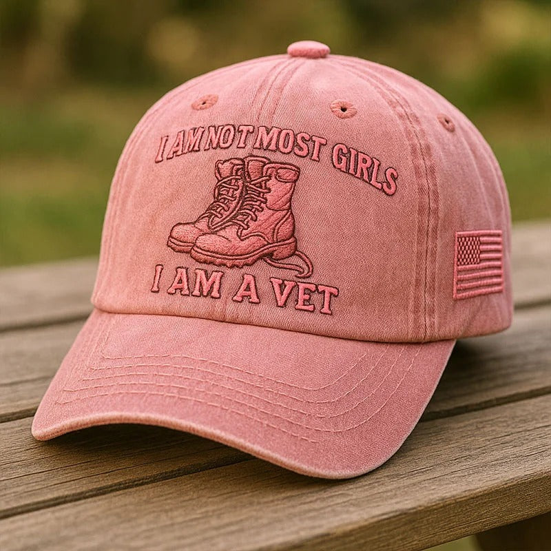 Women's Veterans Hat, Denim Baseball Cap, American Patriotic Gift, Premium Hat, USA Cap