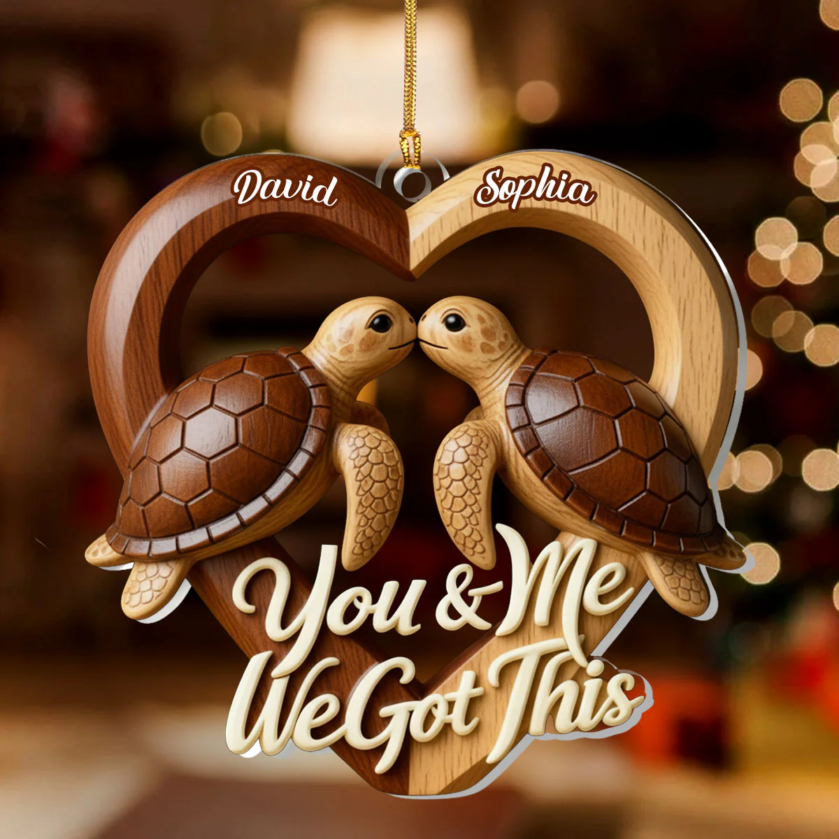 You & Me We Got This Turtle Couple Acrylic Ornament, Couple Christmas Ornament, Xmas Gift For Couple