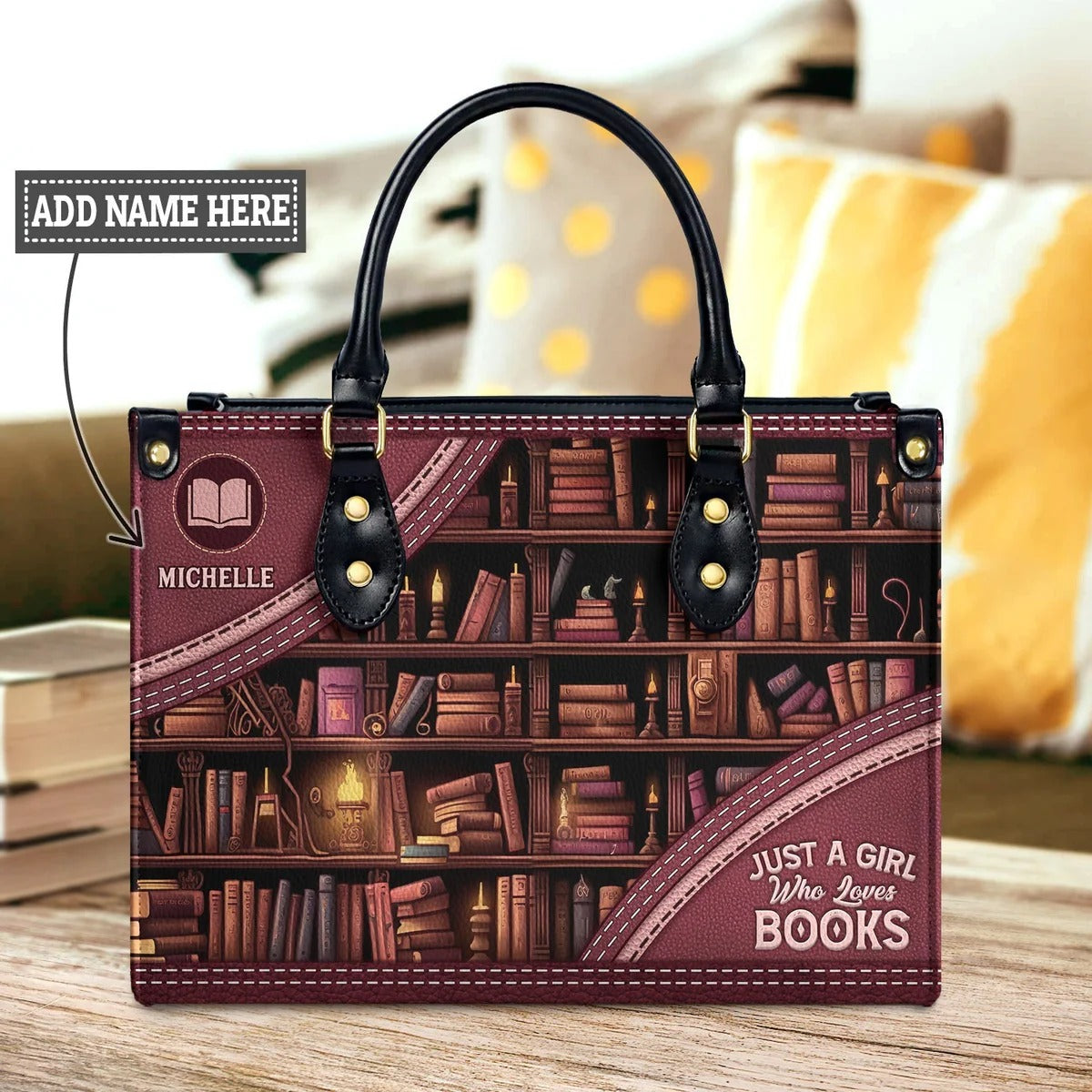 Just A Girl Who Loves Books Handbags With Matching Wallets, Purse And Wallet Set, Bookish Gifts