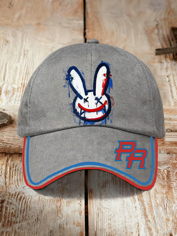 Here For The Benito Bowl Gray Hat, Puerto Rico Flag Printed Hat Benito Bowl 2026 Baseball Hat Cap