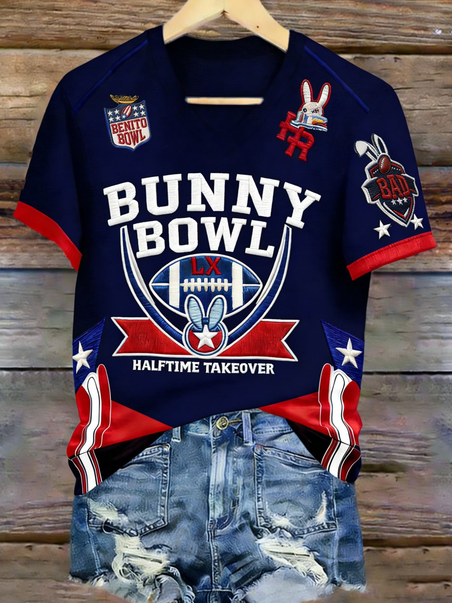 Bunny Bowl Halftime Shirt, Bad Bunny Benito Bowl Football Tee, LX Super Bad Game Day Bunny Shirt