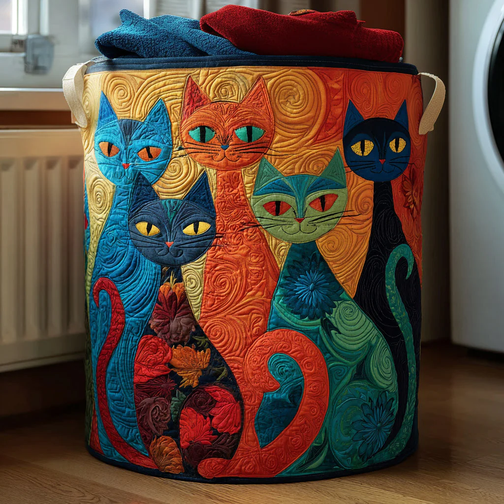 Enchanted Cats Laundry Basket, Laundry Gifts, Gift For Cat Lovers, Housewarming Gift Ideas