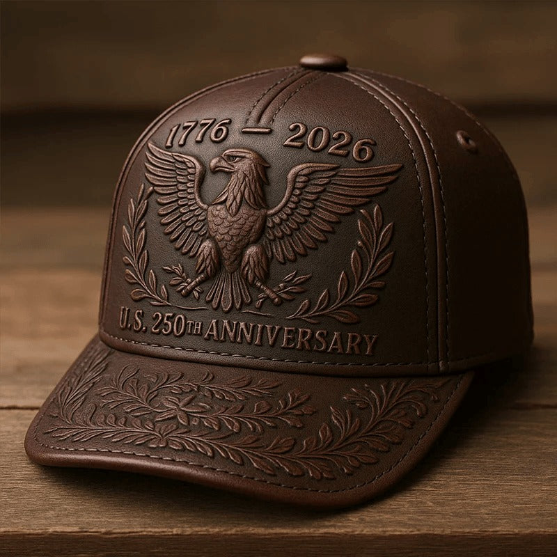 1776–2026 U.S. 250th Anniversary Classic Cap, American Eagle Print Cap, Patriotic Gift for Dad Veteran