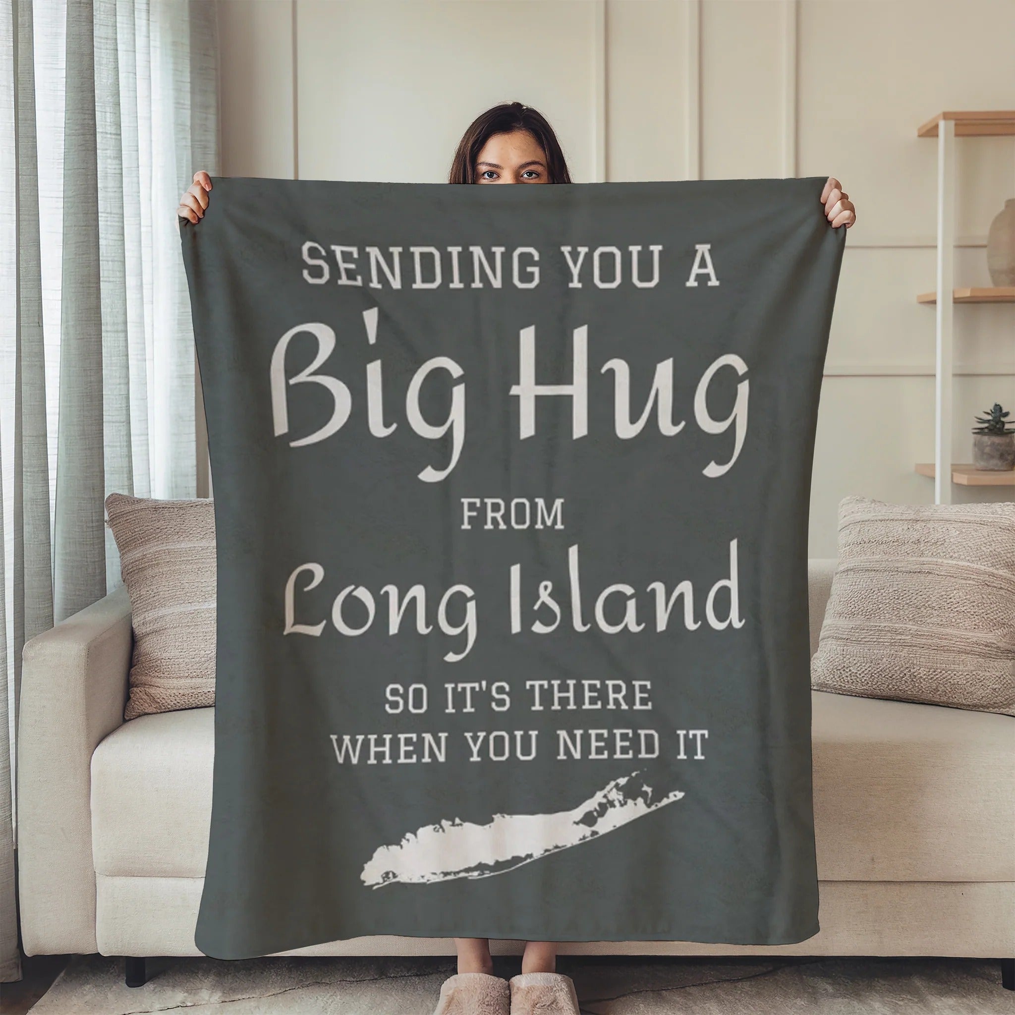 Sending You A Big Hug From Long Island Blanket, Best Bed Blankets, King Size Blanket