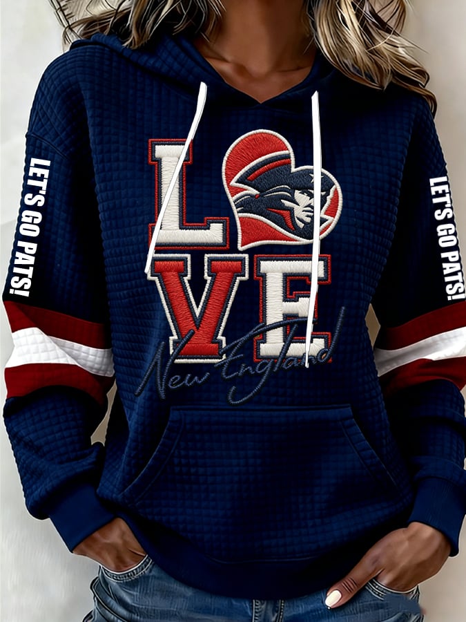 Let's Go Pats Love Patriots Football Hoodie, The Big Game American Football Shirt , Football Fans Printed Shirt
