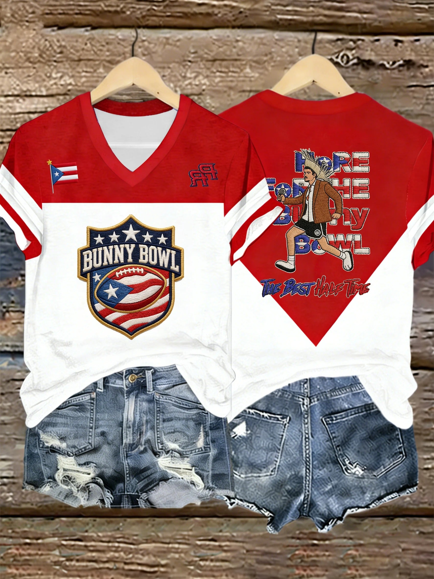 Bad Bunny Music Print Here For The Bunny Bowl Benito Bowl Football Theme Big Game Football Tee, Game Day Bunny Shirt