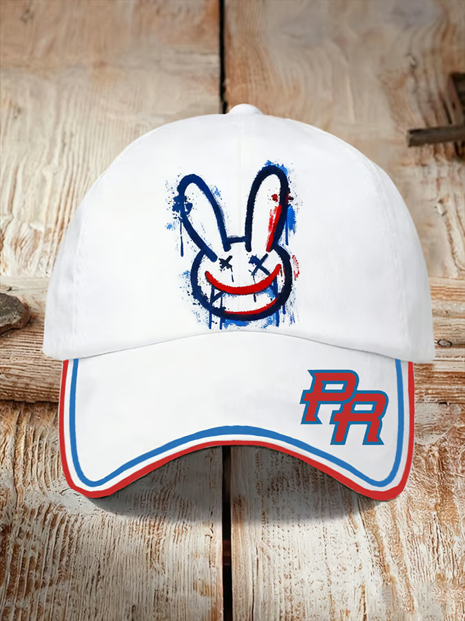 Here For The Benito Bowl White Hat, Puerto Rico Flag Printed Hat Benito Bowl 2026 Baseball Hat Cap