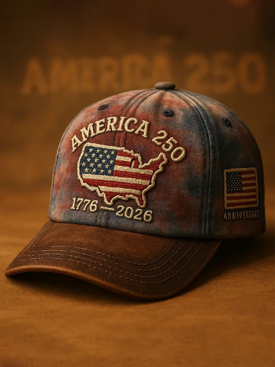 250 Years of Freedom 1776 2026 Patriotic Printed Baseball Cap, USA 1776-2026 Classic Cap