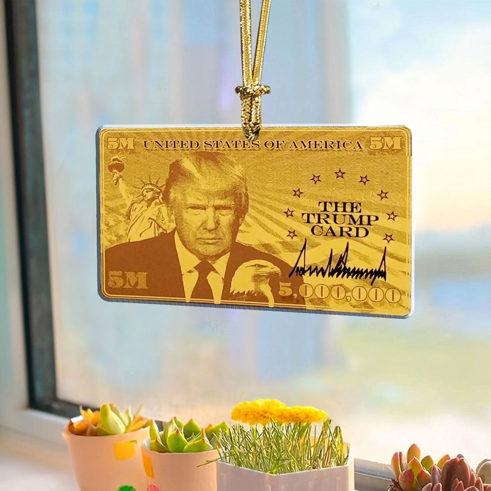 The Trump Card Acrylic Golden Card, Political Gift, Trump Supporters Gifts