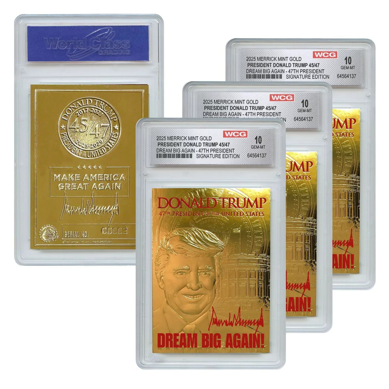 Donald Trump 2025 47th President Gold Signature Card Acrylic