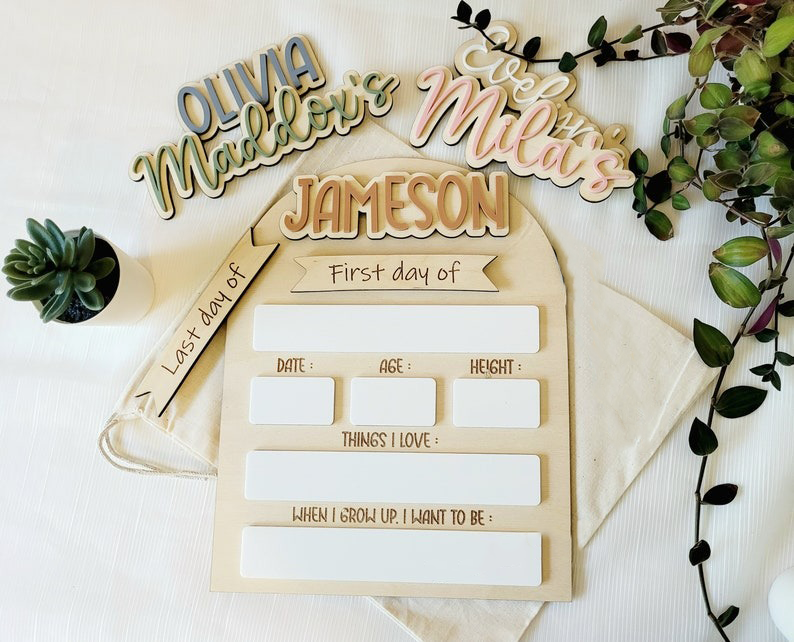 First Day of Kindergarten Sign, First Day of Preschool Sign, Back to School, Teacher Appreciation Gifts