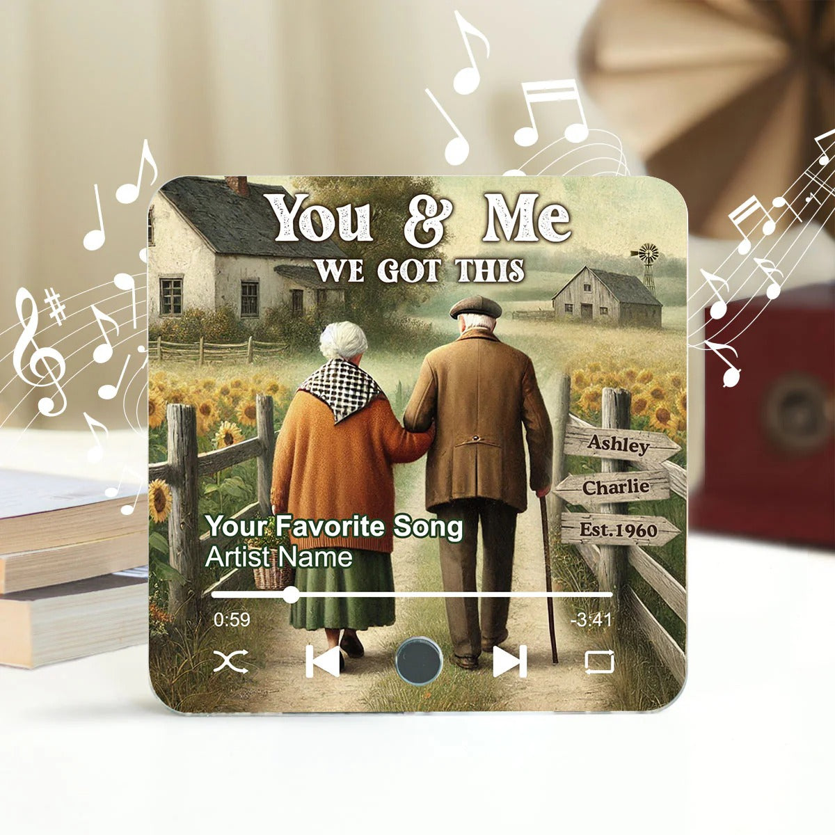 You And Me We Got This Custom Music Fridge Magnet, Valentine Gift For Couple